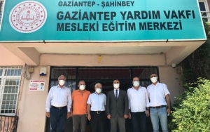 İnşaat Müteahhitlerinin Gaziantep Yardım Vakfı Mesleki Eğitim Merkezi Ziyareti